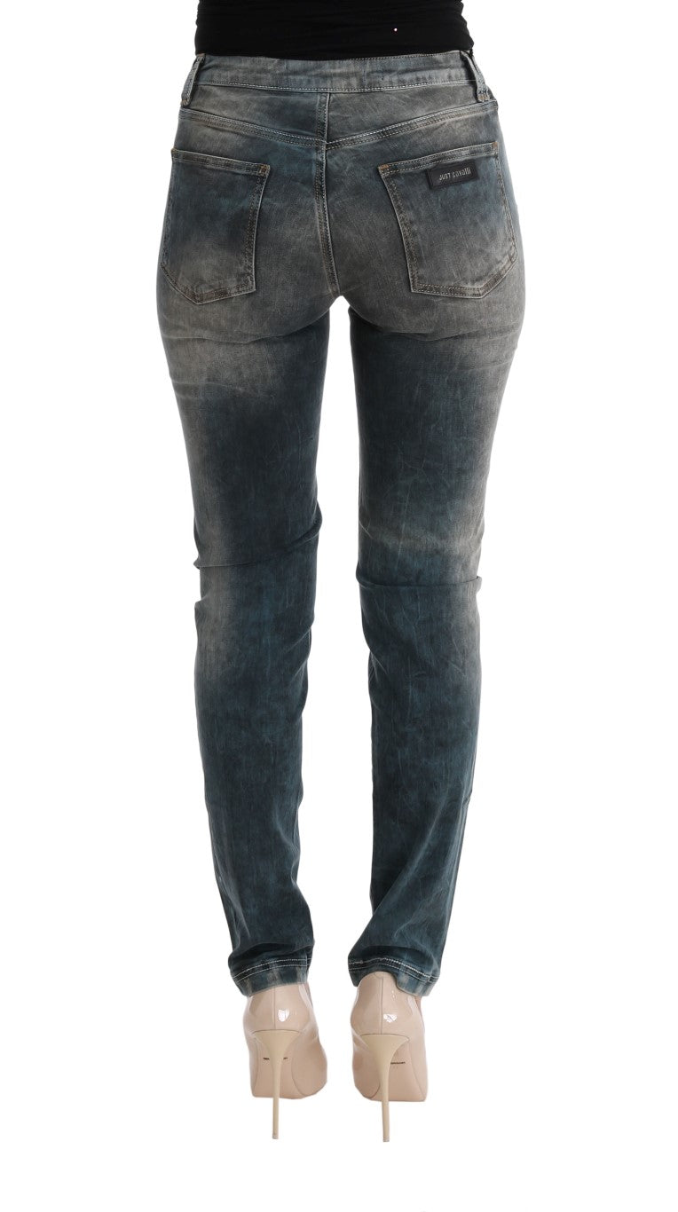 Chic Blue Wash Slim Fit Jeans - GLAMHUB BOUTIQUE 