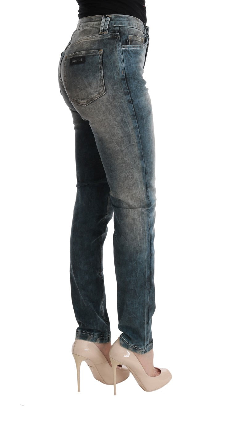 Chic Blue Wash Slim Fit Jeans - GLAMHUB BOUTIQUE 