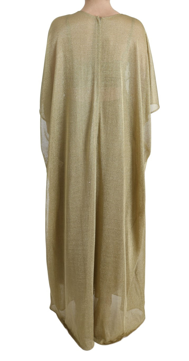 Elegant Gold Shift Gown Dress - GlamHub Luxury and Icon Brand Clothing