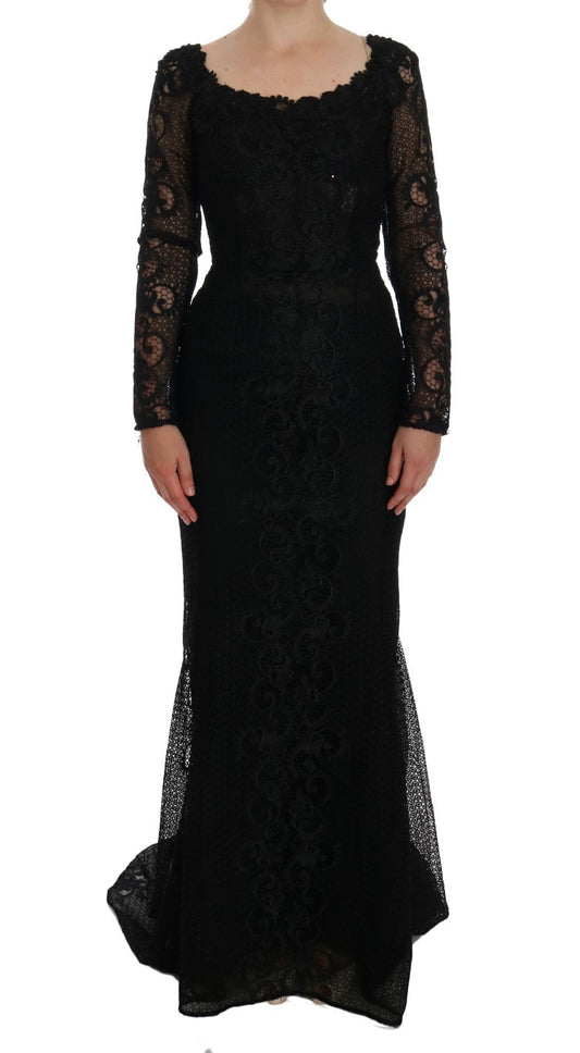 Elegant Full Length Black Sheath Maxi Dress - GlamHub Luxury and Icon Brand Clothing