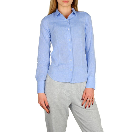 Milano Slim Fit Cotton-Linen Blend Shirt - GlamHub Luxury and Icon Brand Clothing