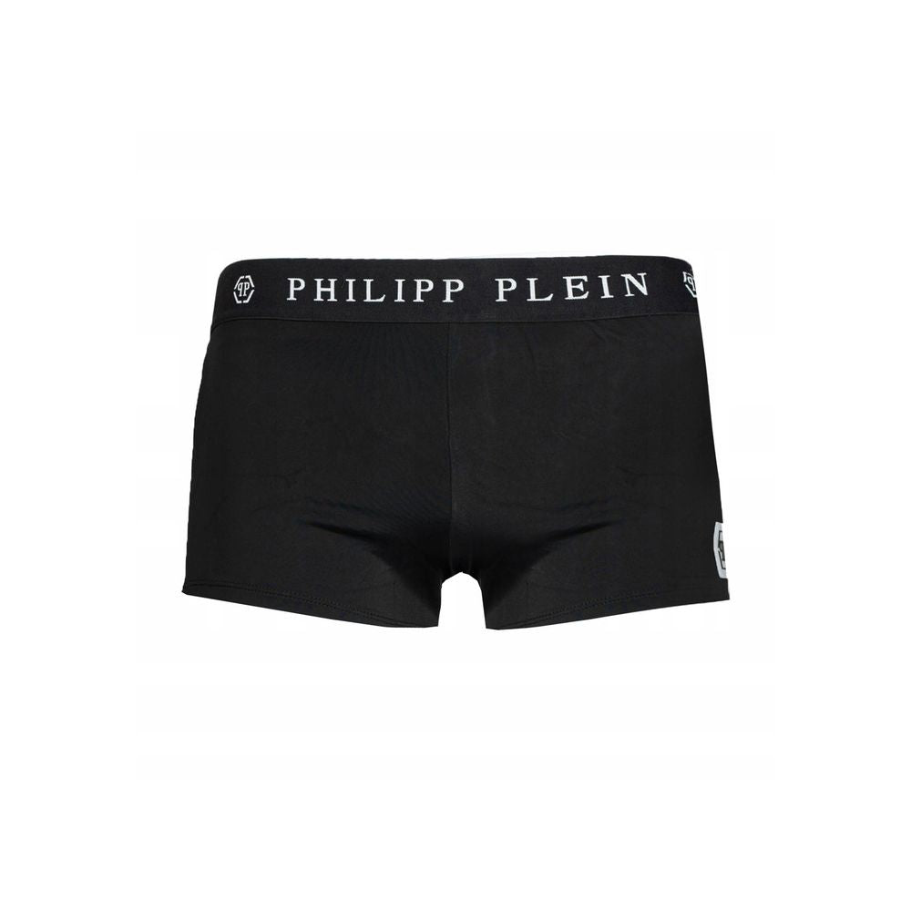 Sleek Black Designer Men's Swim Boxers - GlamHub Luxury and Icon Brand Clothing