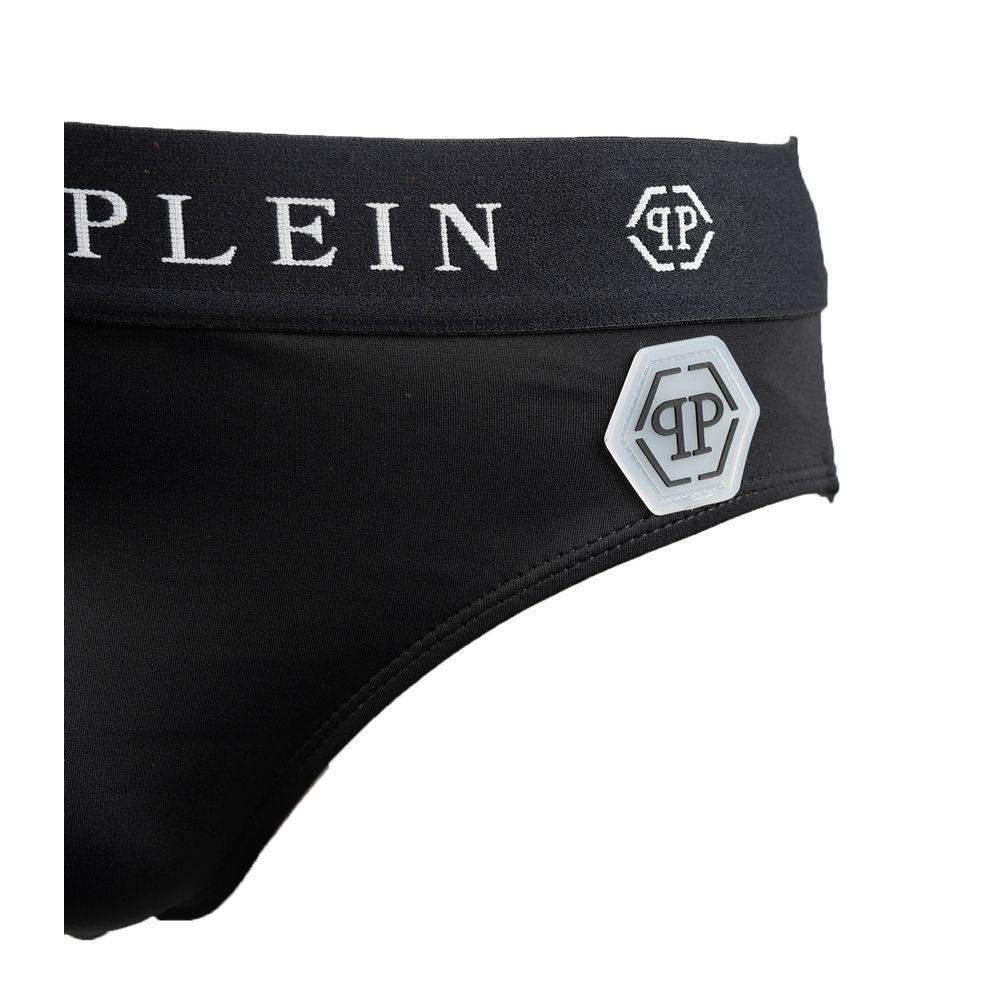 Sleek Nylon Swim Briefs with Iconic Logo Detail - GlamHub Luxury and Icon Brand Clothing