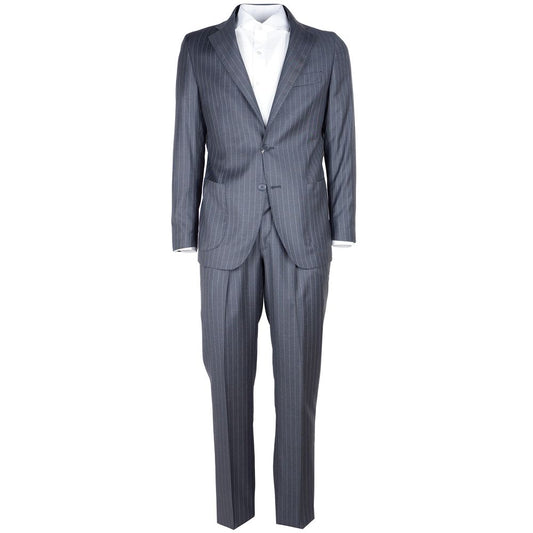 Gray Wool Vergine Suit - GlamHub Luxury and Icon Brand Clothing