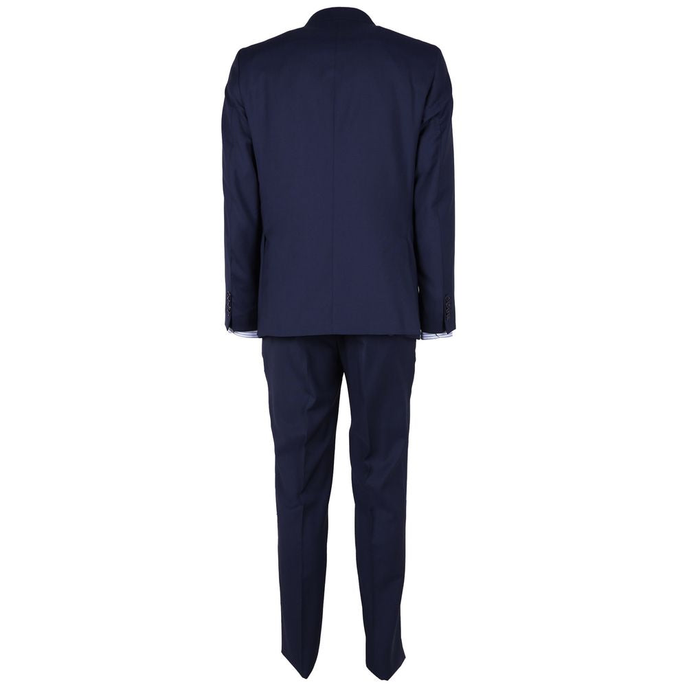 Elegant Men's Wool Suit in Classic Blue - GlamHub Luxury and Icon Brand Clothing