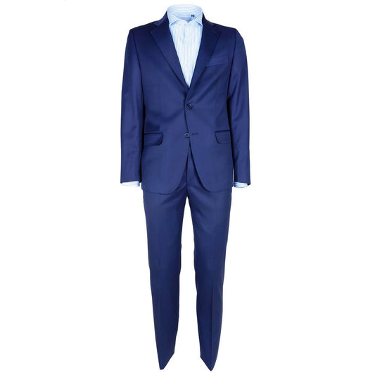 Elegant Woolen Men's Suit in Dapper Blue - GlamHub Luxury and Icon Brand Clothing