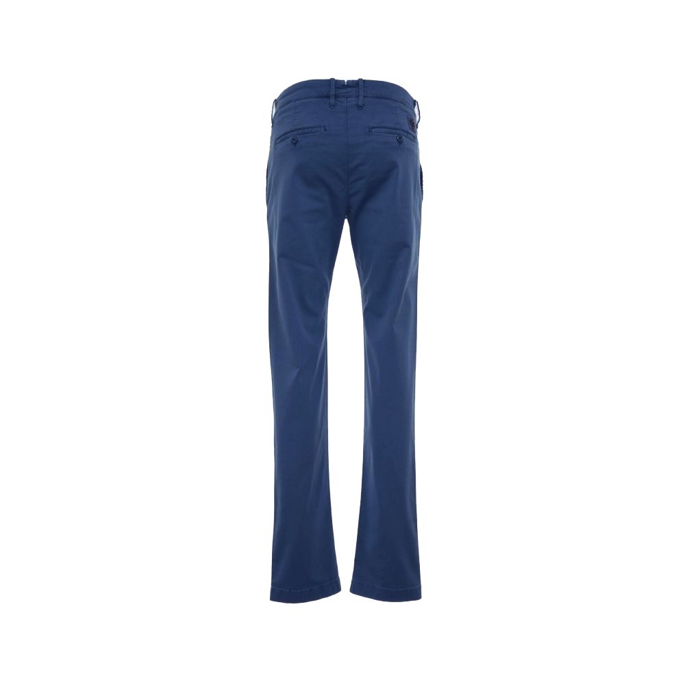 Elegant Slim Fit Chino Trousers in Blue - GlamHub Luxury and Icon Brand Clothing