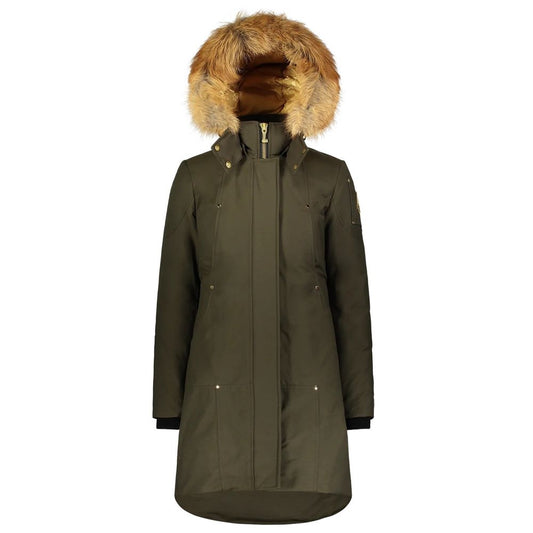 Army Cotton Women Parka - GlamHub Luxury and Icon Brand Clothing