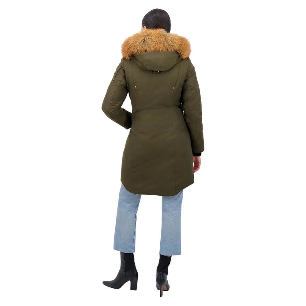 Army Cotton Women Parka - GlamHub Luxury and Icon Brand Clothing