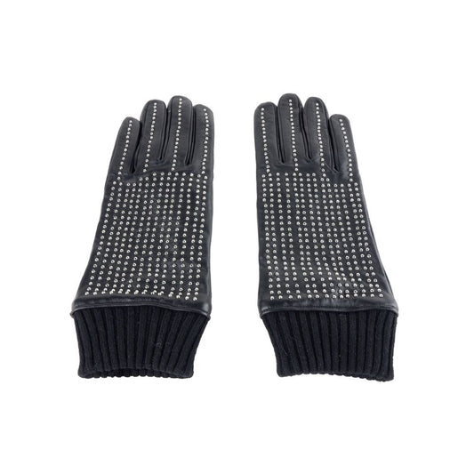 Black Lambskin Men Glove - GlamHub Luxury and Icon Brand Clothing