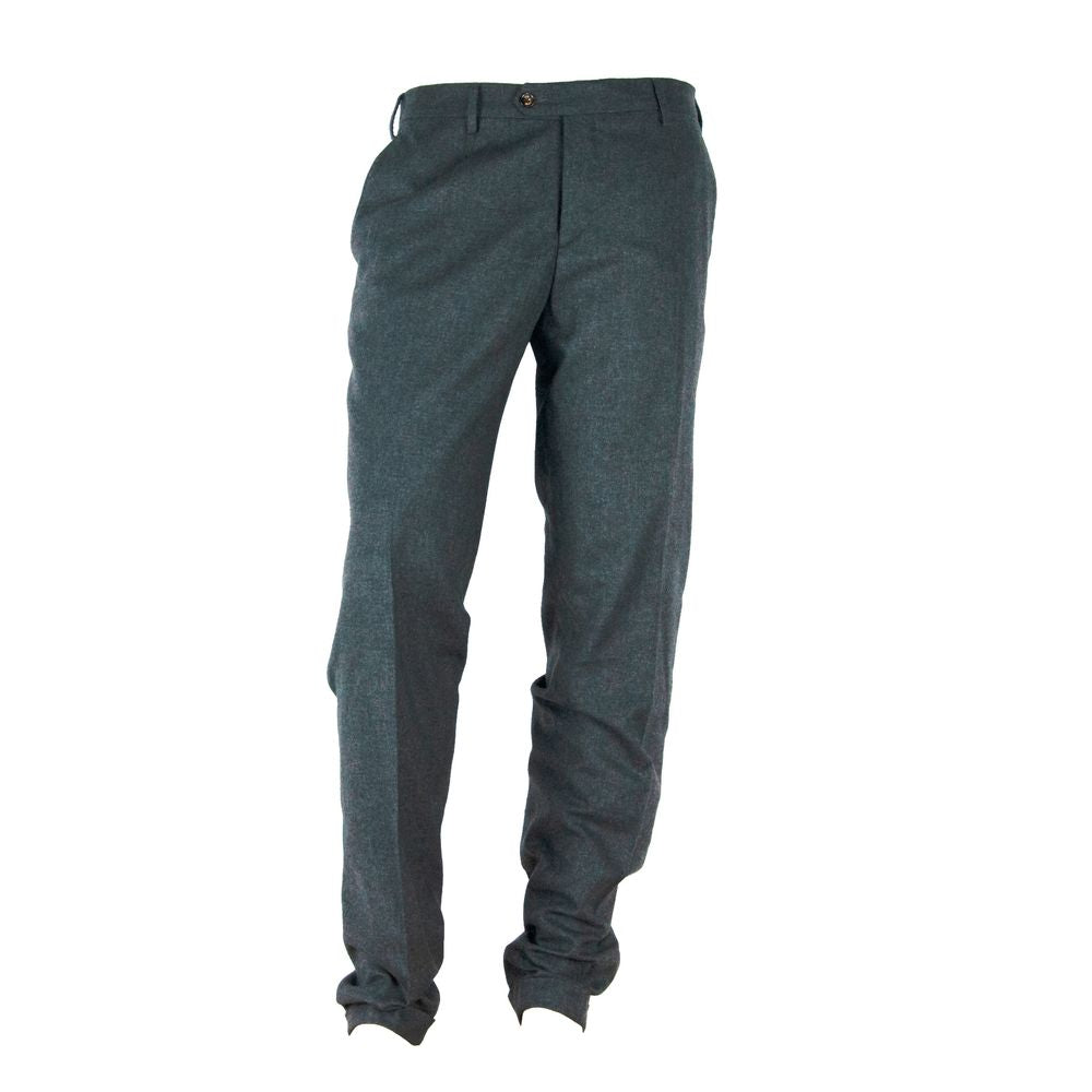 Elegantly Tailored Gray Winter Trousers - GlamHub Luxury and Icon Brand Clothing