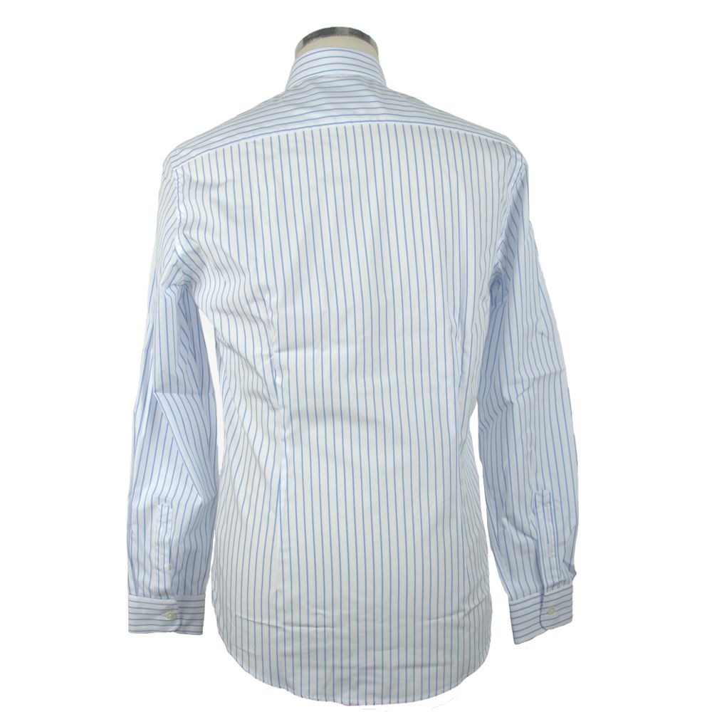 Elegant Light Blue Italian Cotton Shirt - GlamHub Luxury and Icon Brand Clothing