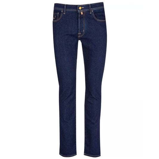 Elegant Dark Blue Bard Jeans - GlamHub Luxury and Icon Brand Clothing