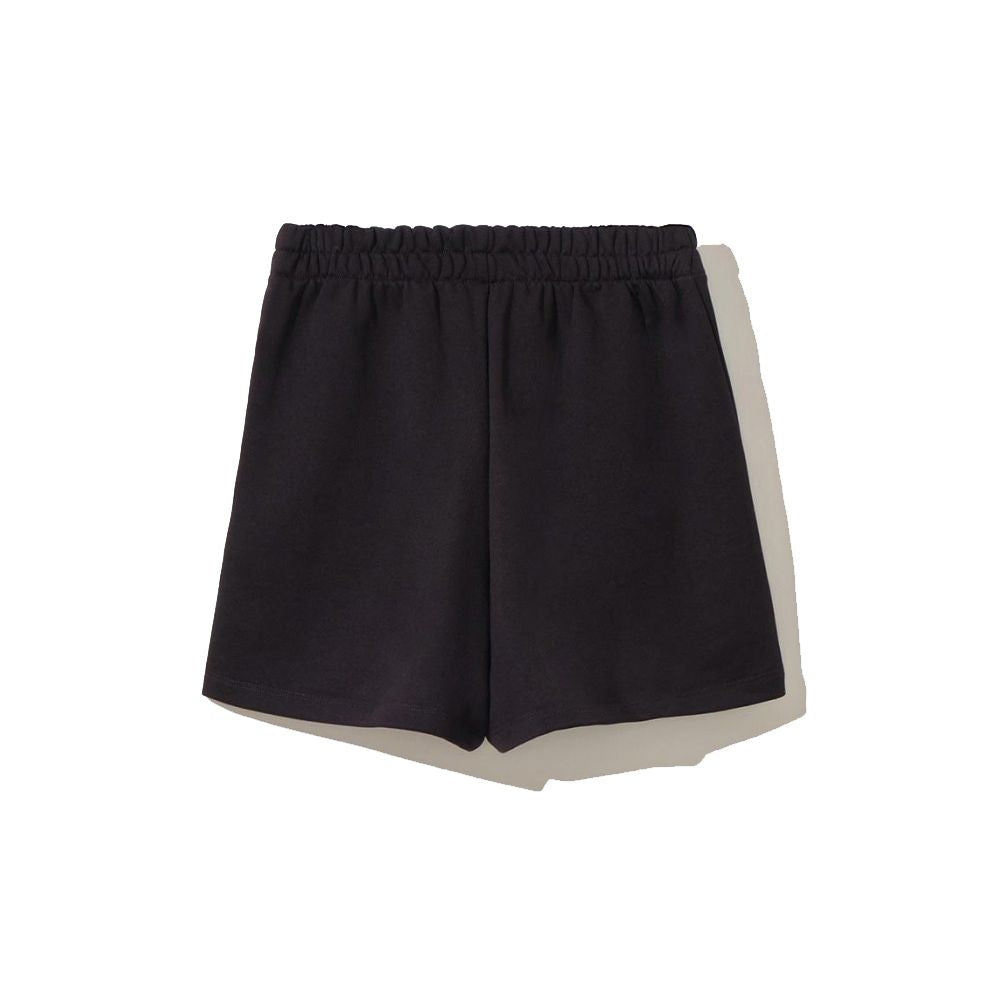 Chic Black Cotton Shorts with Side Pockets - GlamHub Luxury and Icon Brand Clothing