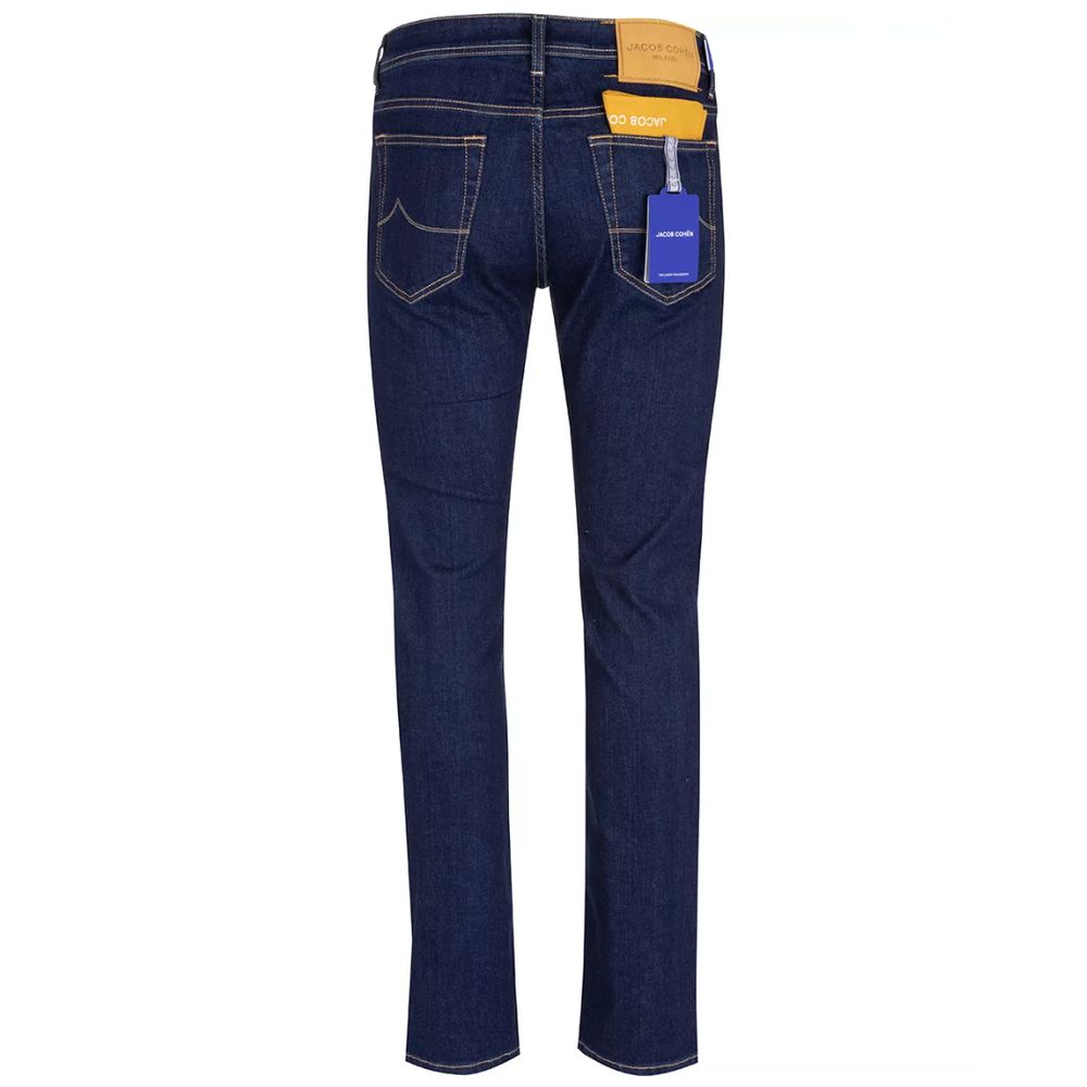 Elegant Dark Blue Bard Jeans - GlamHub Luxury and Icon Brand Clothing