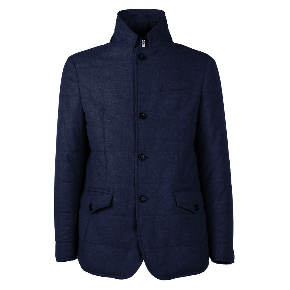 Elegant Wool-Cashmere Men's Coat - GlamHub Luxury and Icon Brand Clothing