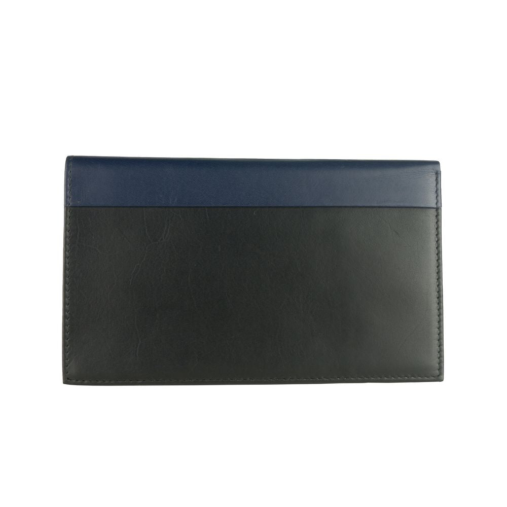 Blue Calfskin Men Wallet - GlamHub Luxury and Icon Brand Clothing