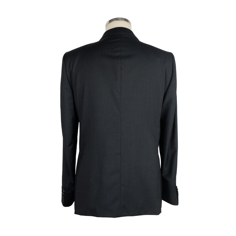 Black Wool Men Suit - GlamHub Luxury and Icon Brand Clothing