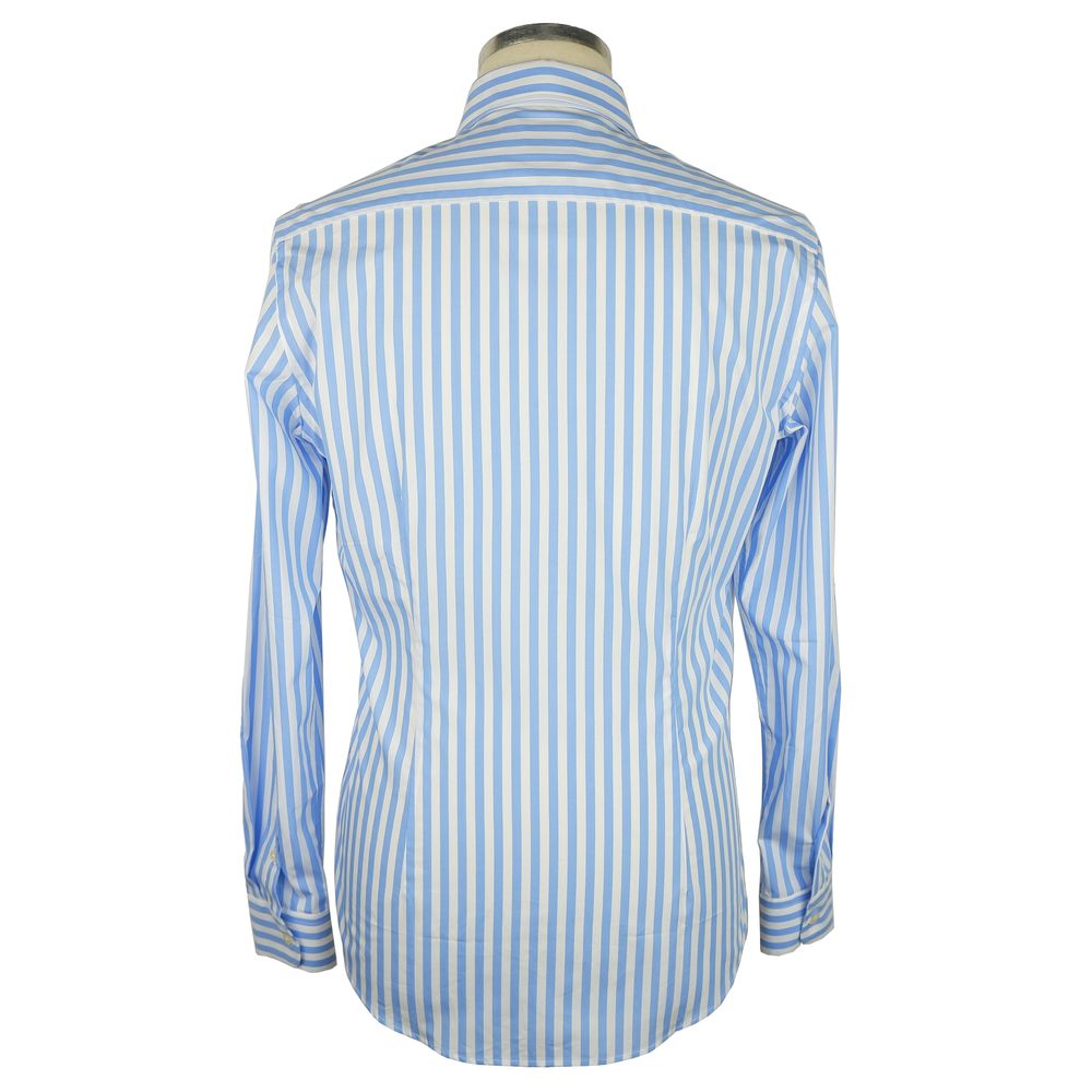 Elegant Striped Milano Cotton Shirt - GlamHub Luxury and Icon Brand Clothing