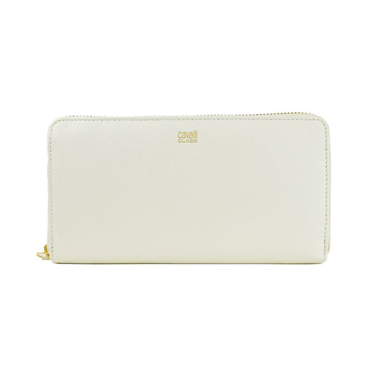 Elegant White Calfskin Leather Wallet - GlamHub Luxury and Icon Brand Clothing