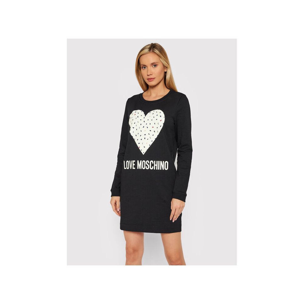 Chic Blue Cotton Love Moschino Dress - GlamHub Luxury and Icon Brand Clothing