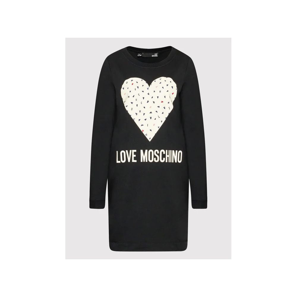 Chic Blue Cotton Love Moschino Dress - GlamHub Luxury and Icon Brand Clothing