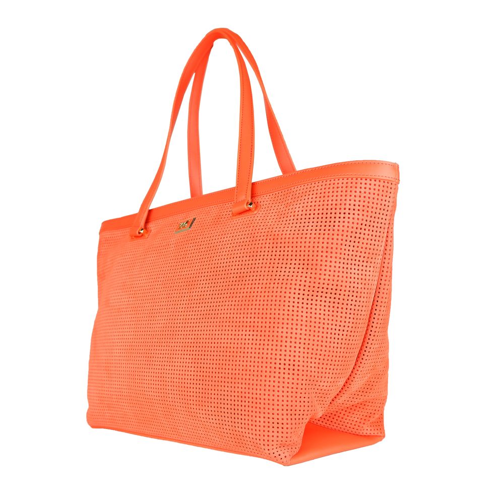 Orange Calfskin Women Handbag - GlamHub Luxury and Icon Brand Clothing