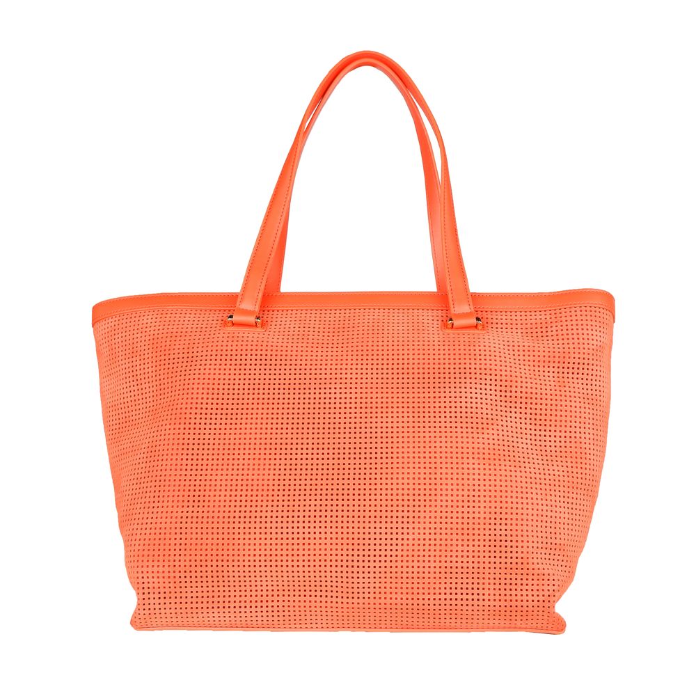 Orange Calfskin Women Handbag - GlamHub Luxury and Icon Brand Clothing