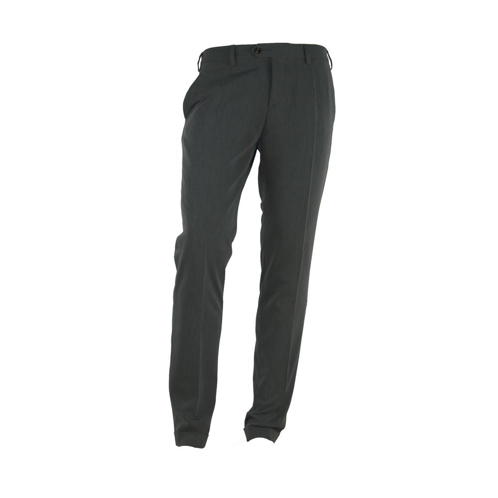 Elegant Italian Gray Trousers for Men - GlamHub Luxury and Icon Brand Clothing