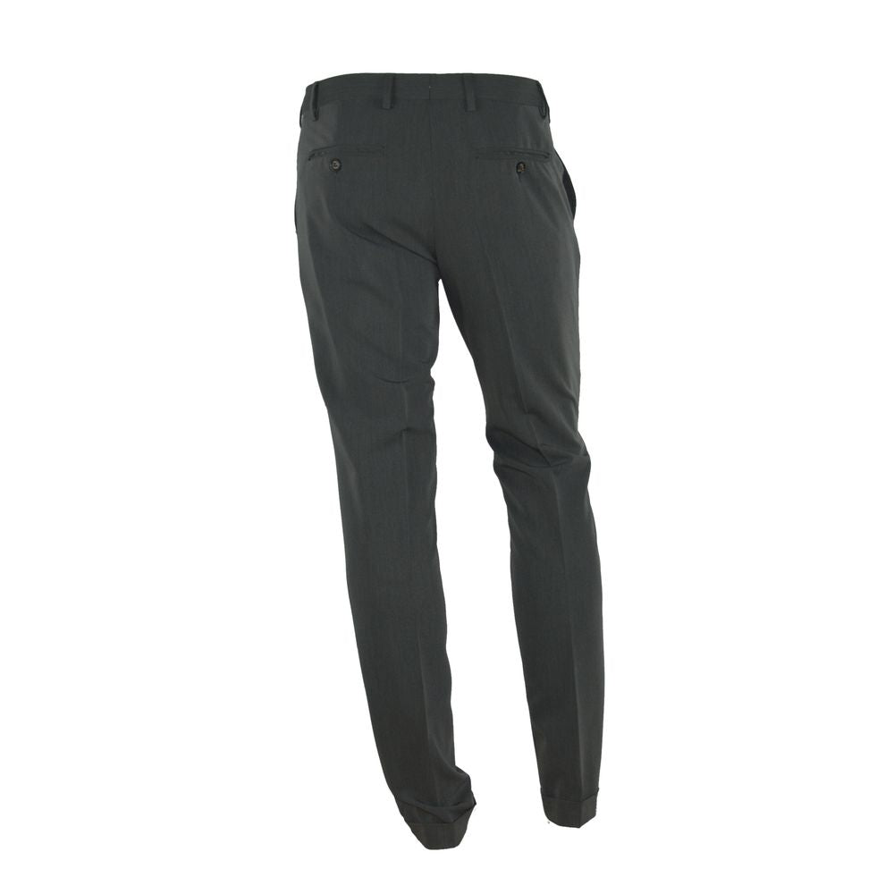 Elegant Italian Gray Trousers for Men - GlamHub Luxury and Icon Brand Clothing