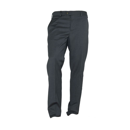 Elegant Italian Gray Trousers - GlamHub Luxury and Icon Brand Clothing