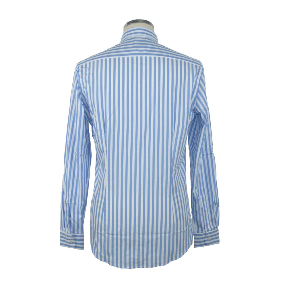 Elegant Light Blue Long Sleeve Shirt - GlamHub Luxury and Icon Brand Clothing