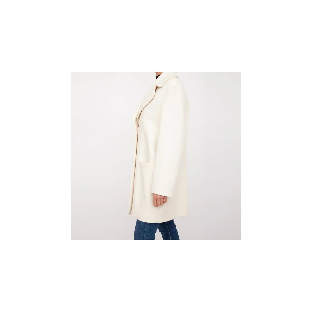 Chic White Winter Elegance Long Coat - GlamHub Luxury and Icon Brand Clothing