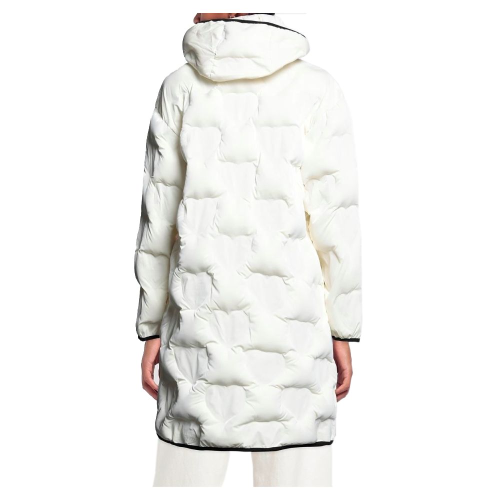 Chic Quilted Heart Long Down Jacket - GlamHub Luxury and Icon Brand Clothing