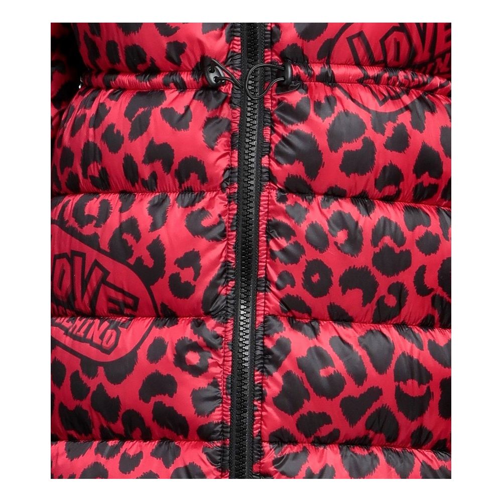 Chic Leopard Print Long Down Jacket - GlamHub Luxury and Icon Brand Clothing