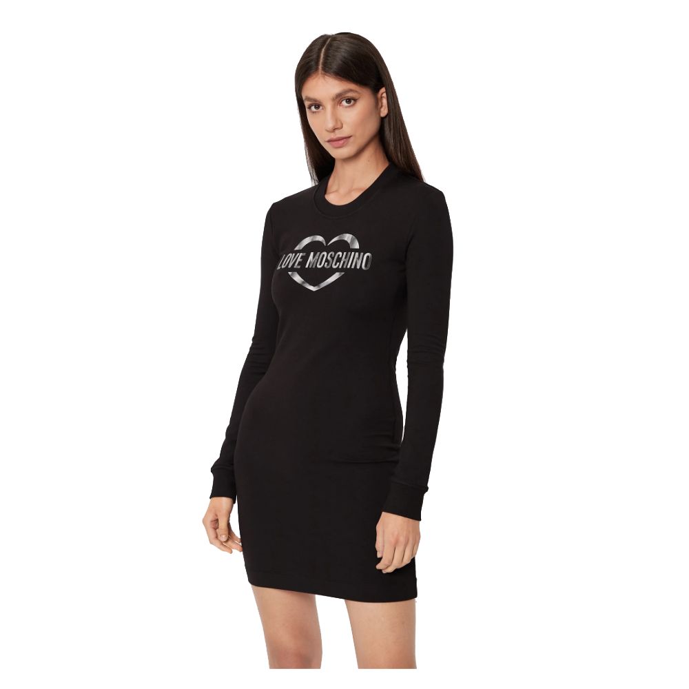 Chic Cotton Blend Logo Dress - GlamHub Luxury and Icon Brand Clothing