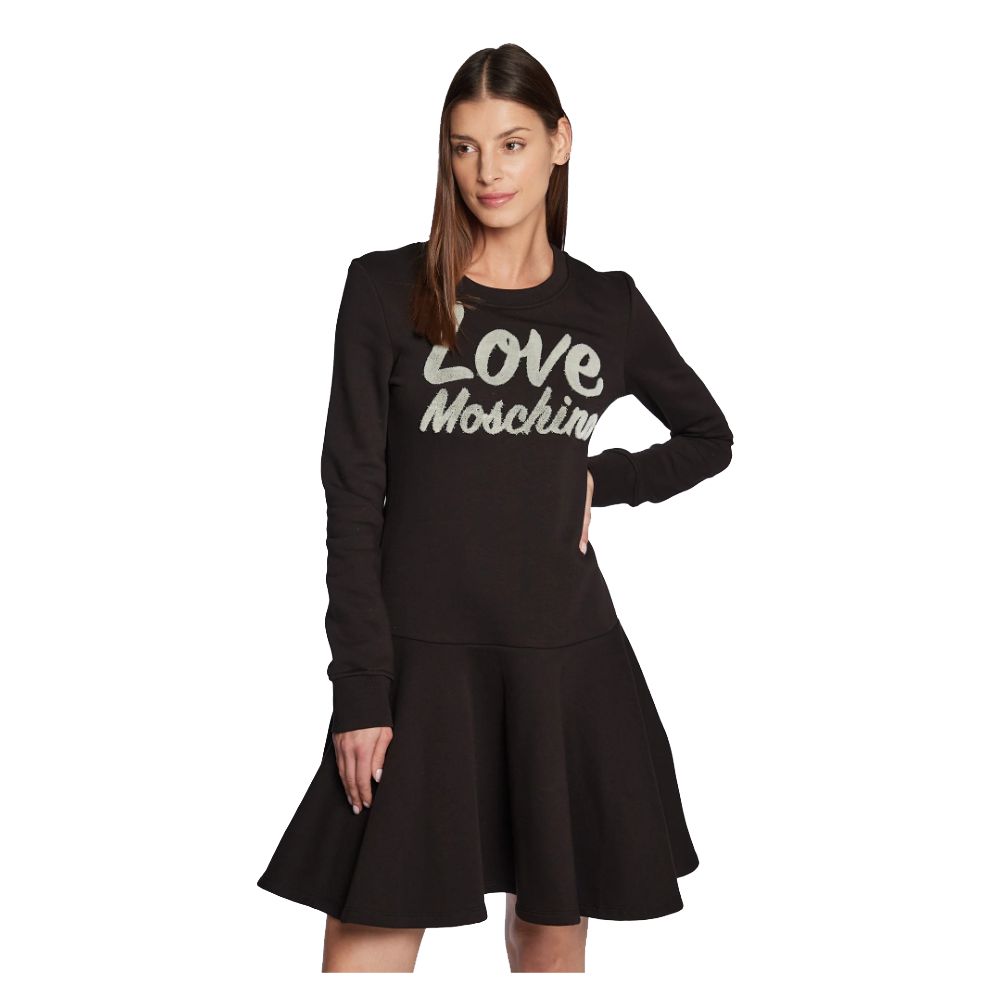 Chic Embossed Logo Cotton Blend Dress - GlamHub Luxury and Icon Brand Clothing