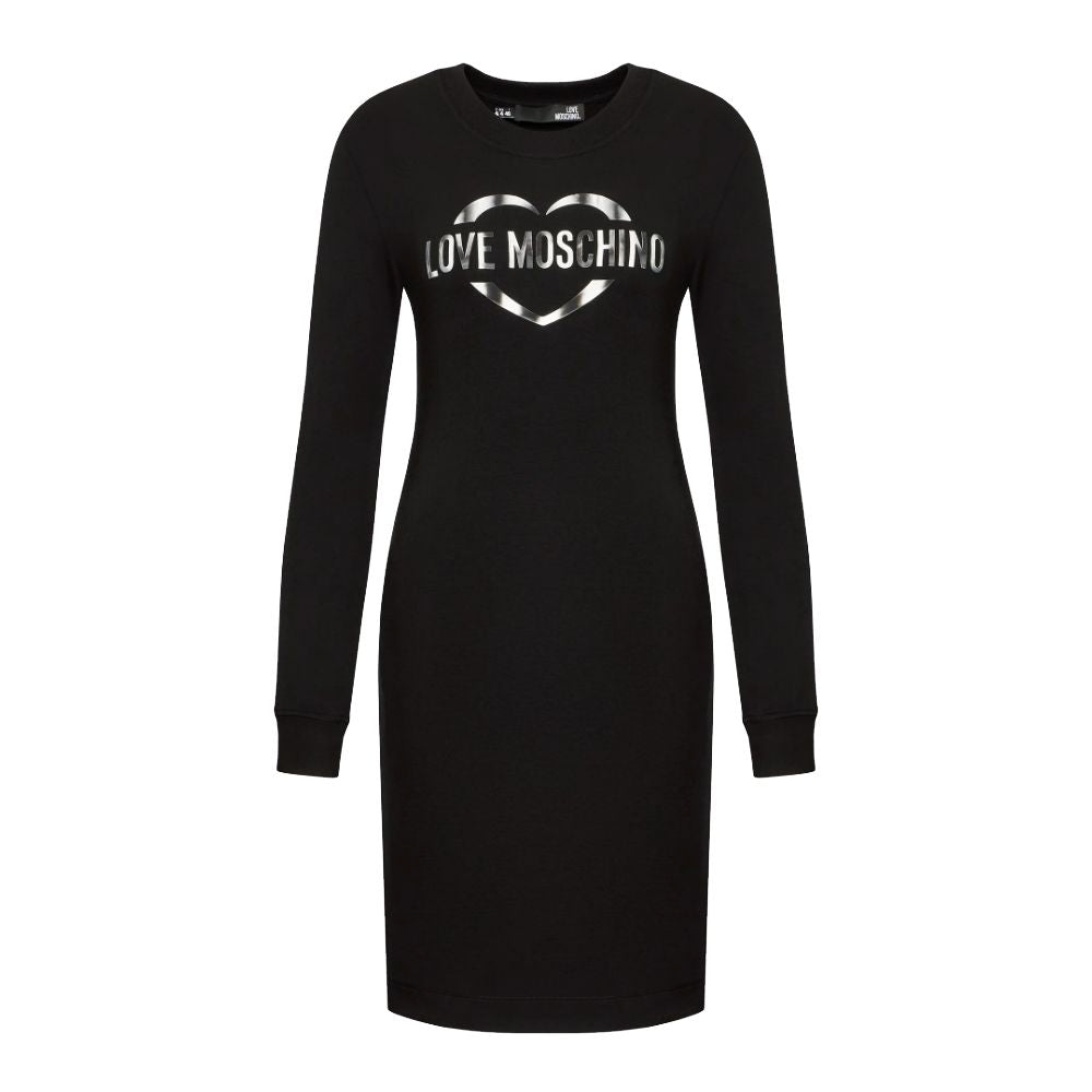 Chic Cotton Blend Logo Dress - GlamHub Luxury and Icon Brand Clothing