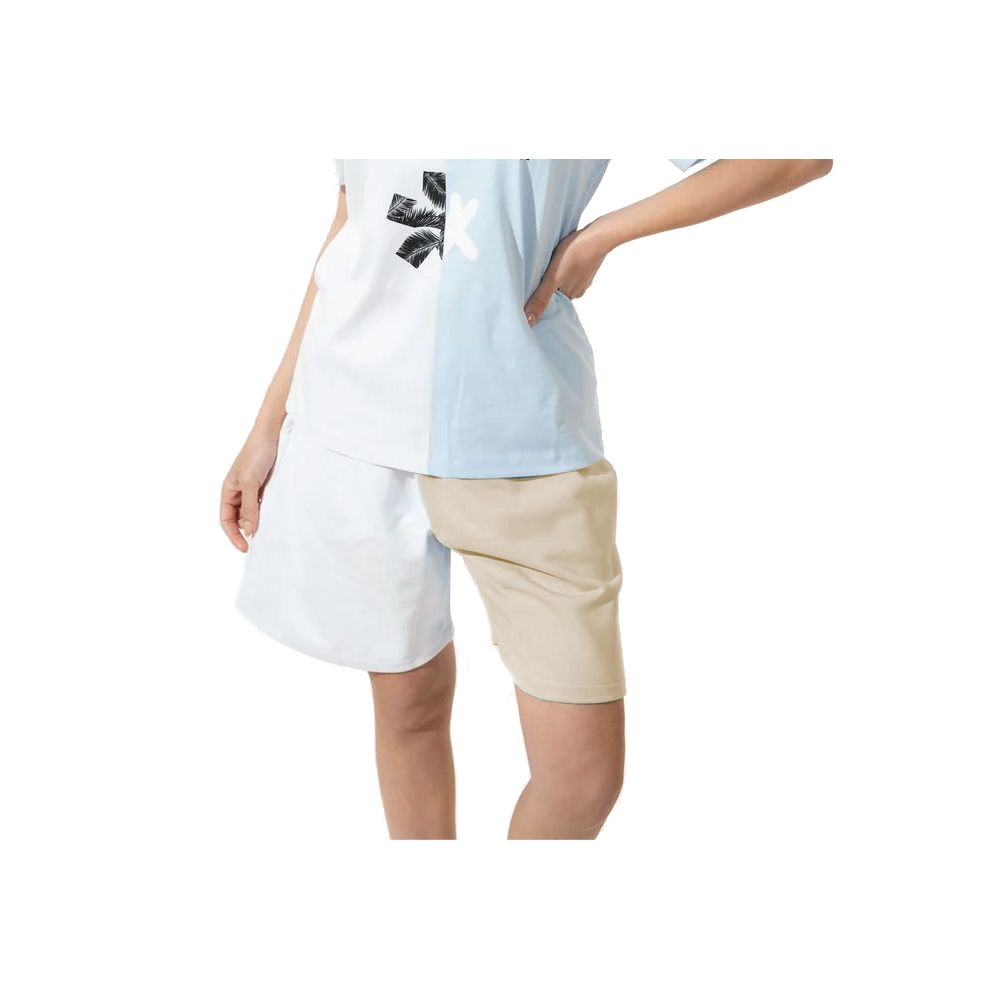 Chic Two-Tone Logo Shorts - GlamHub Luxury and Icon Brand Clothing