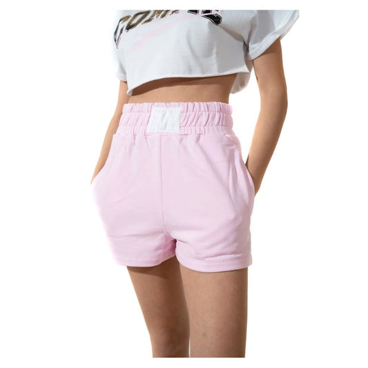 Chic Stretch Cotton Logo Shorts - GlamHub Luxury and Icon Brand Clothing