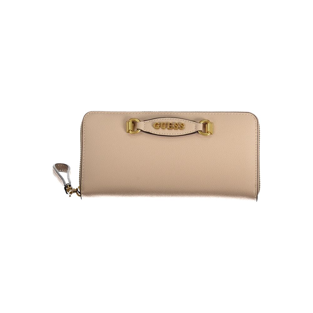 Beige Polyethylene Wallet - GLAMHUB BOUTIQUE 