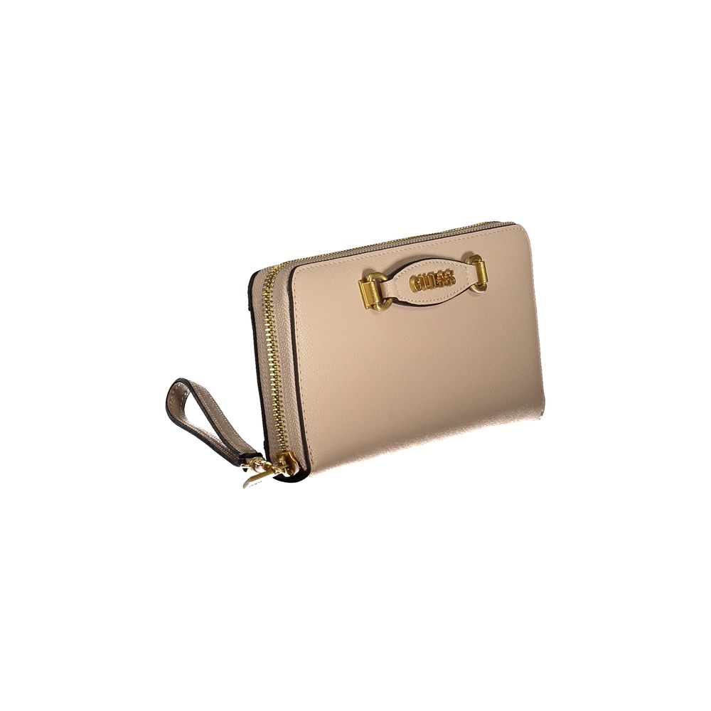 Beige Polyethylene Wallet - GLAMHUB BOUTIQUE 