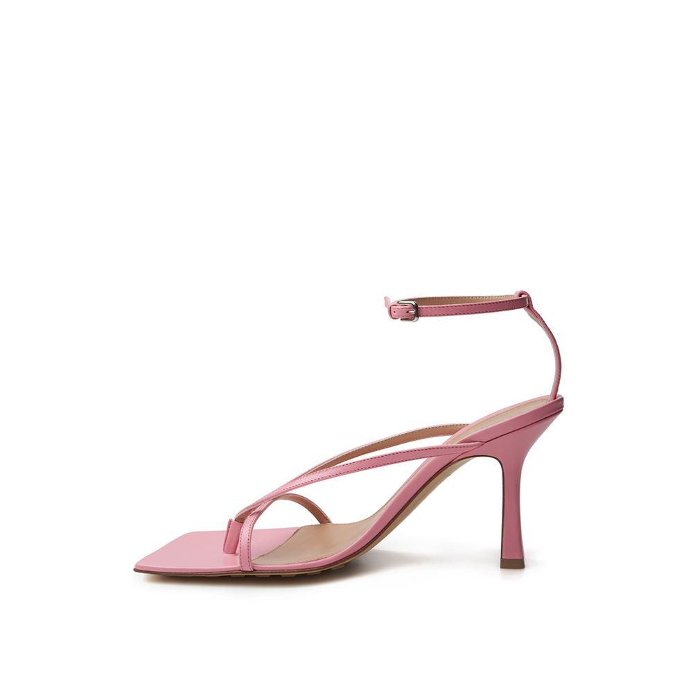 Elegant Pink Leather Sandals for Sophisticated Style - GLAMHUB BOUTIQUE 