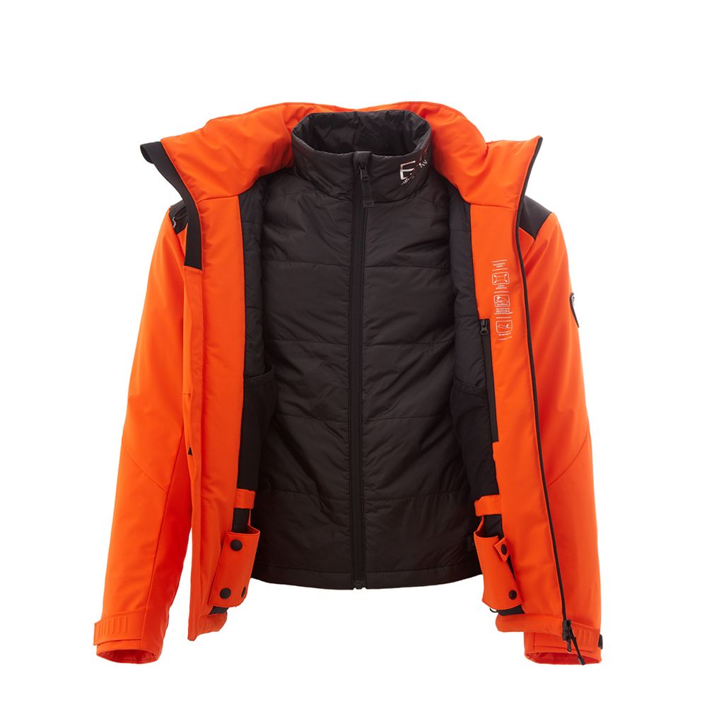 Radiant Orange EA7 Lightweight Jacket - GLAMHUB BOUTIQUE 