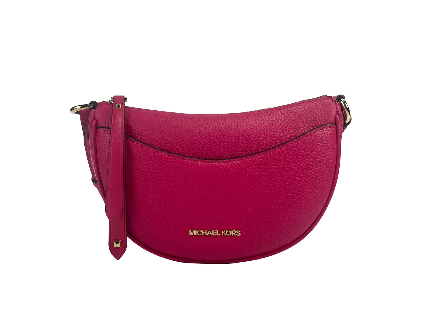 Dover Small Pink Half Moon Crossbody Bag Purse - GLAMHUB BOUTIQUE 