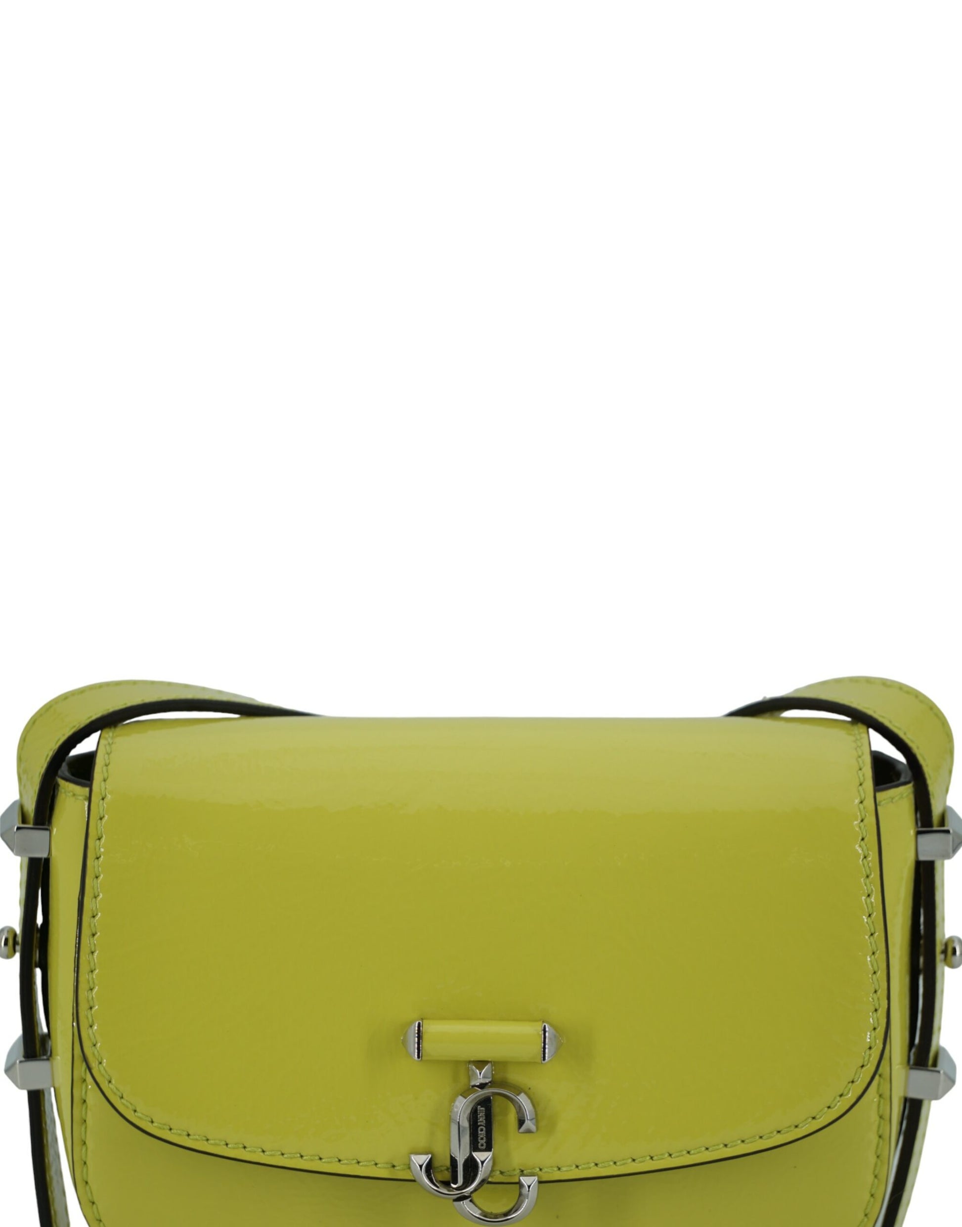 Lime Yellow Leather Small Shoulder Bag - GLAMHUB BOUTIQUE 