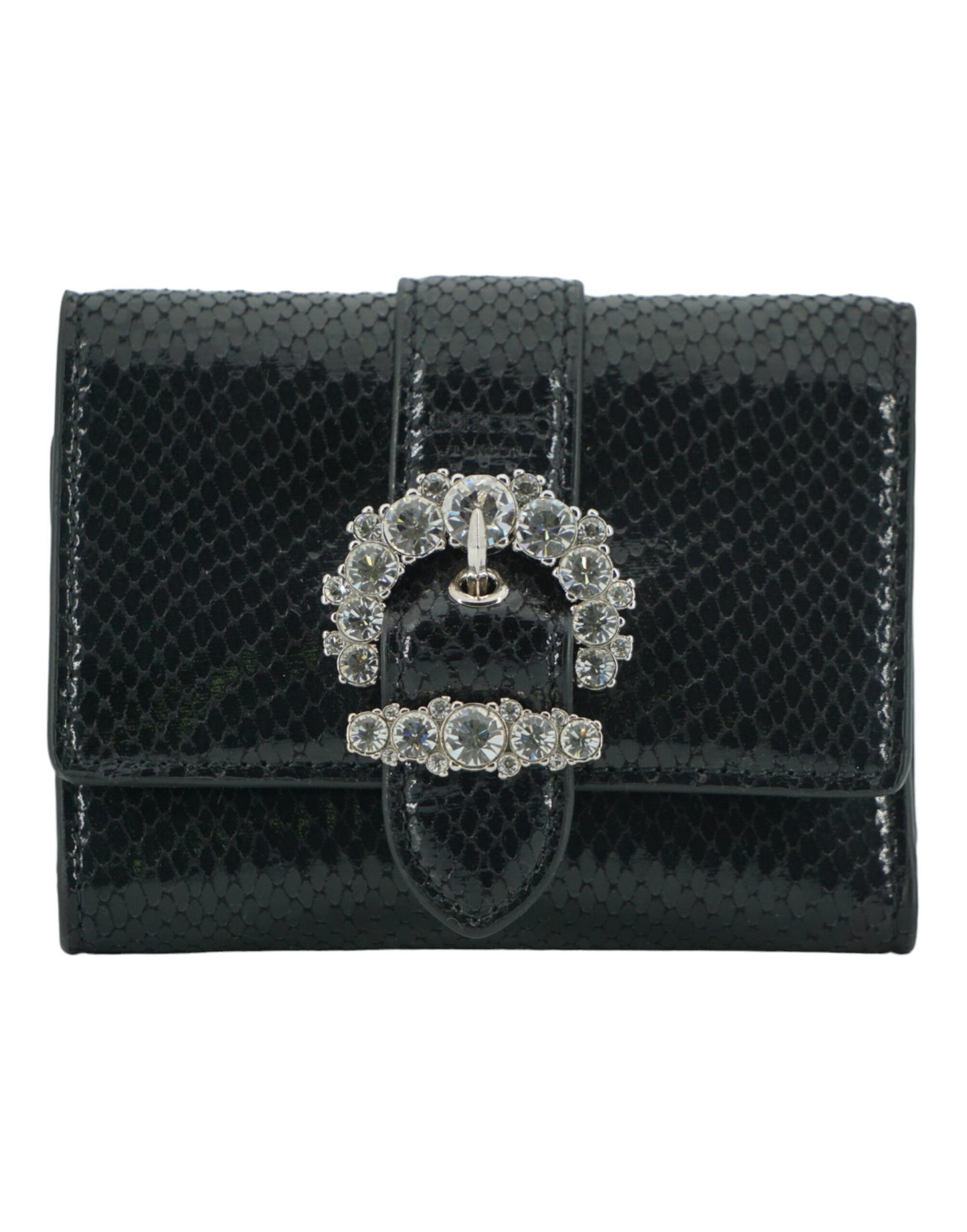 Black Leather Cheri Wallet - GLAMHUB BOUTIQUE 