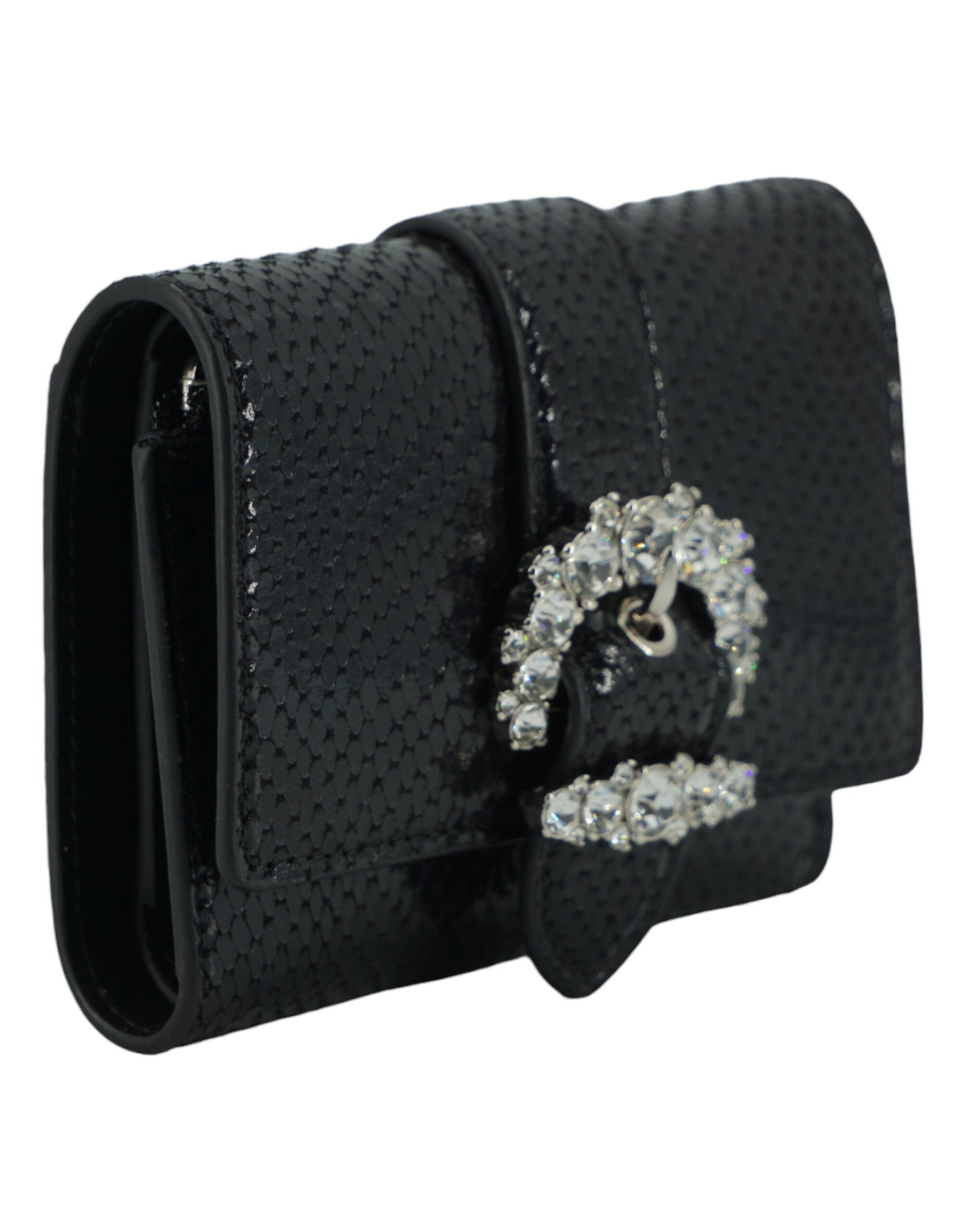 Black Leather Cheri Wallet - GLAMHUB BOUTIQUE 