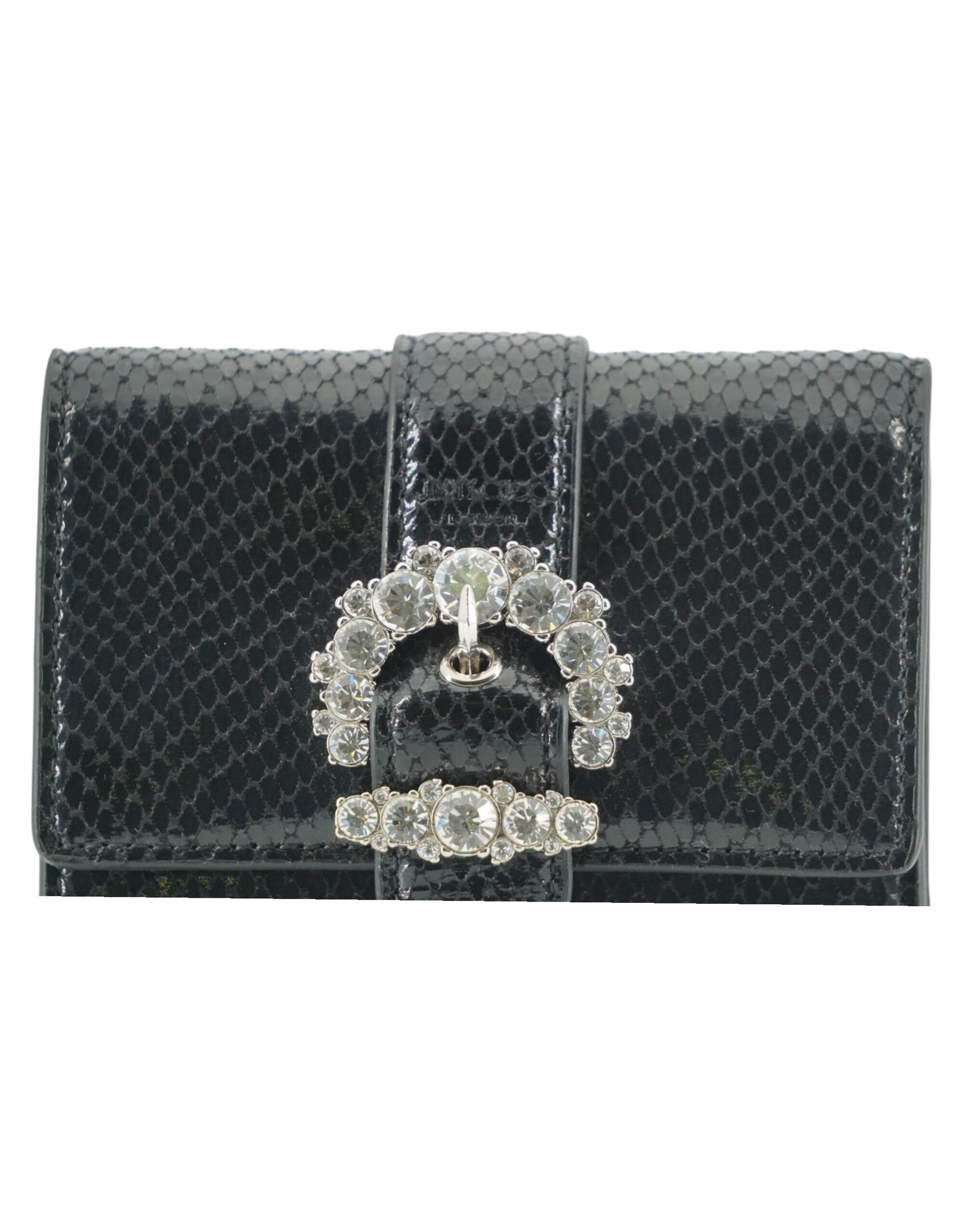 Black Leather Cheri Wallet - GLAMHUB BOUTIQUE 