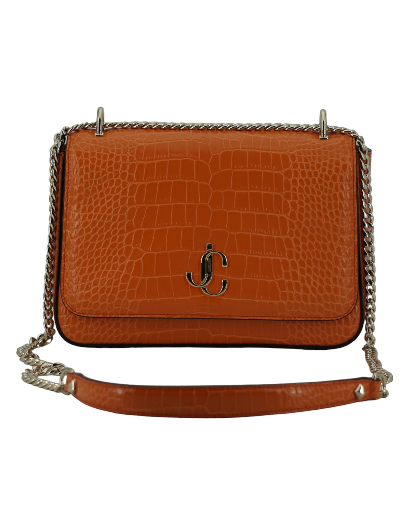 Amber Orange Leather Shoulder Bag - GLAMHUB BOUTIQUE 